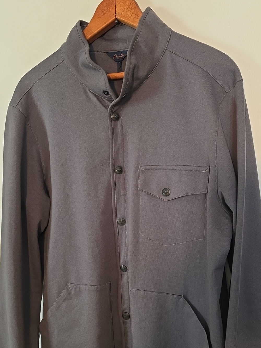 Good Man Brand Large Gray Lightweight Button-Front Jacket